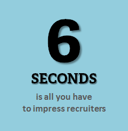 6 seconds to impress recruiters - getsetResumes.com