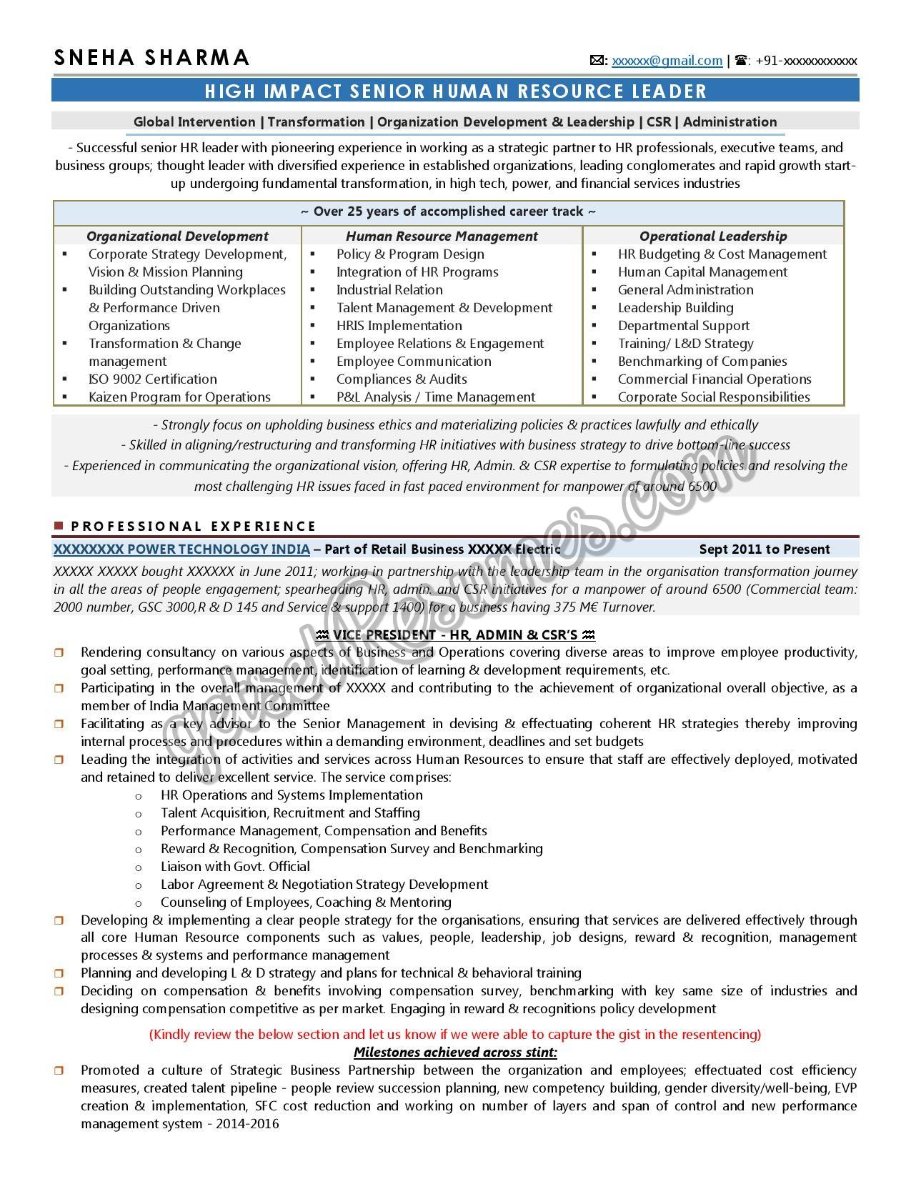 An interview ready resume prepared by the professional resume writers at getsetresumes.com