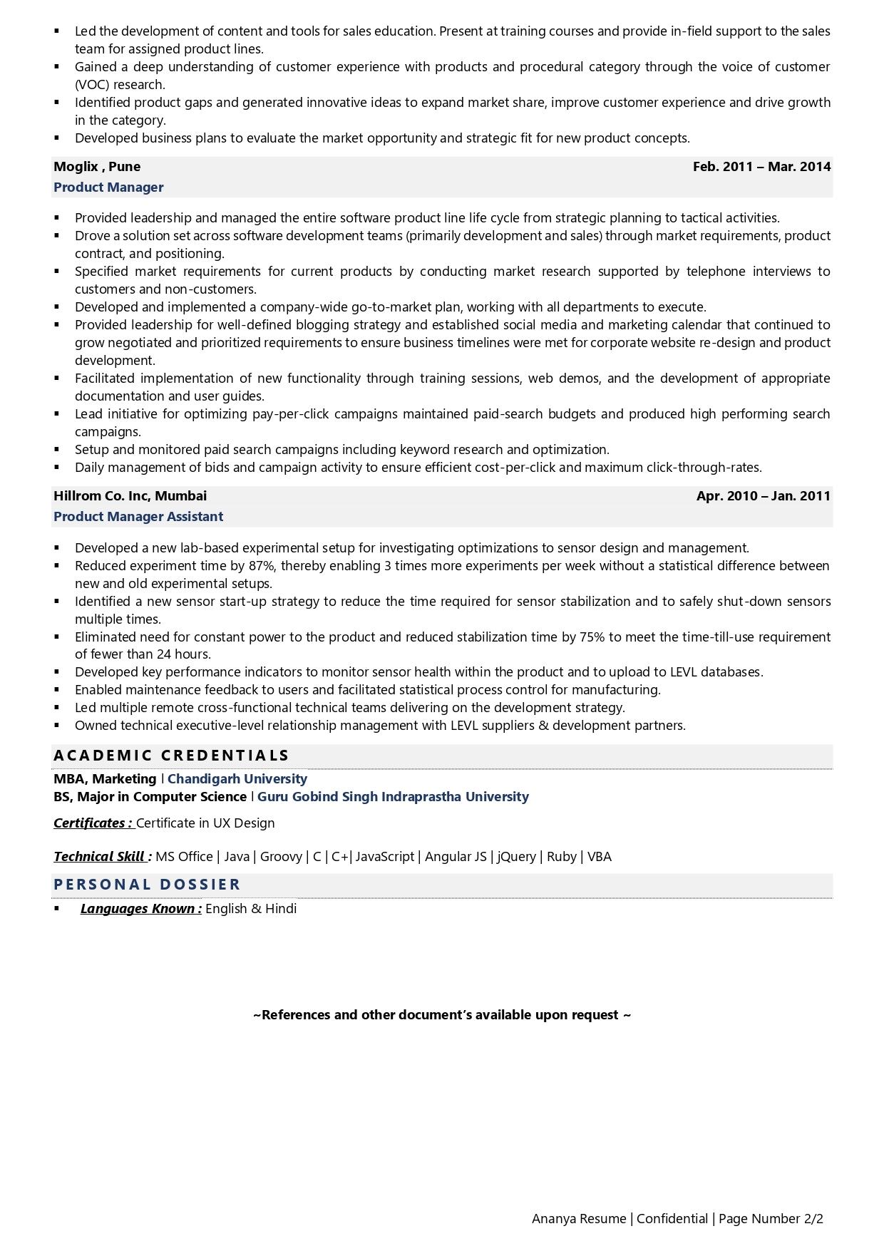IT Project Manager - Resume Example & Template