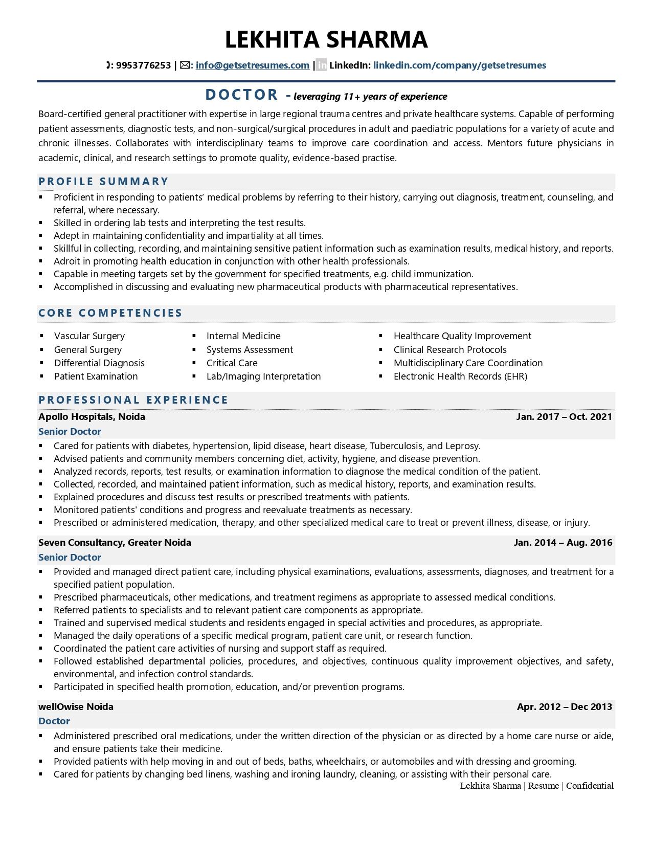 Critical Care Note Template