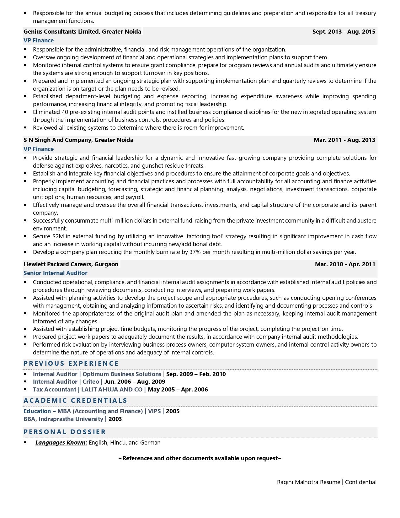 Chief Finance Officer Resume Examples Template with Job Winning Tips 