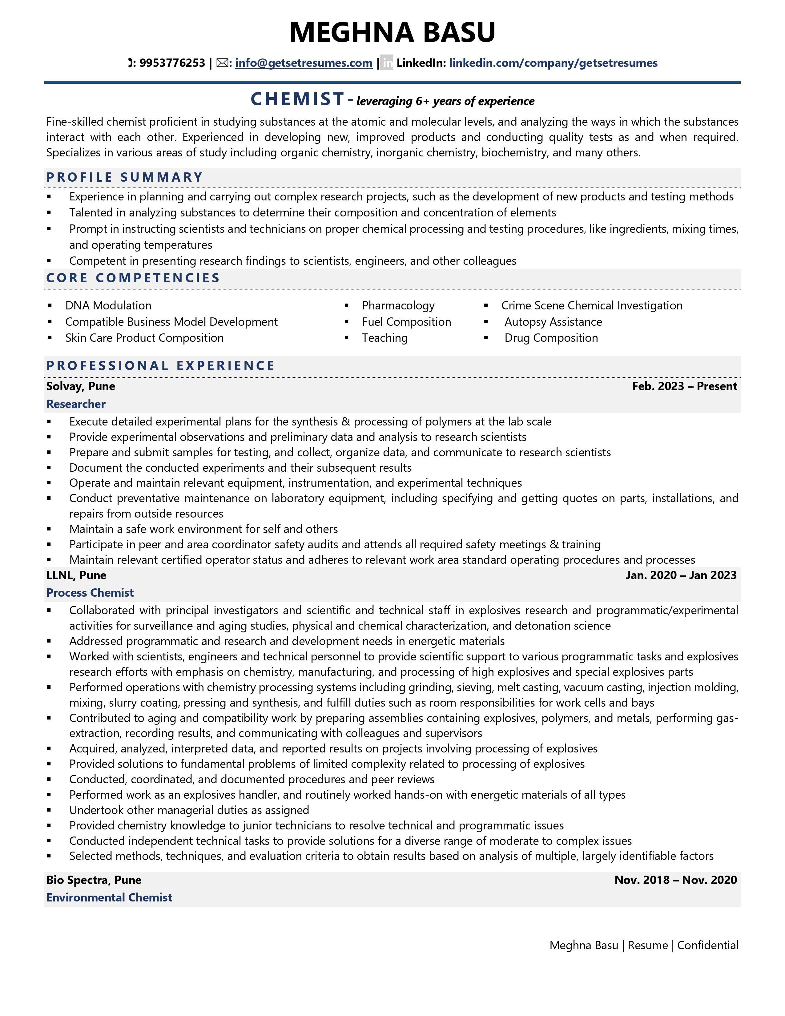 Cv Template Chemistry Resume Examples Vrogue co