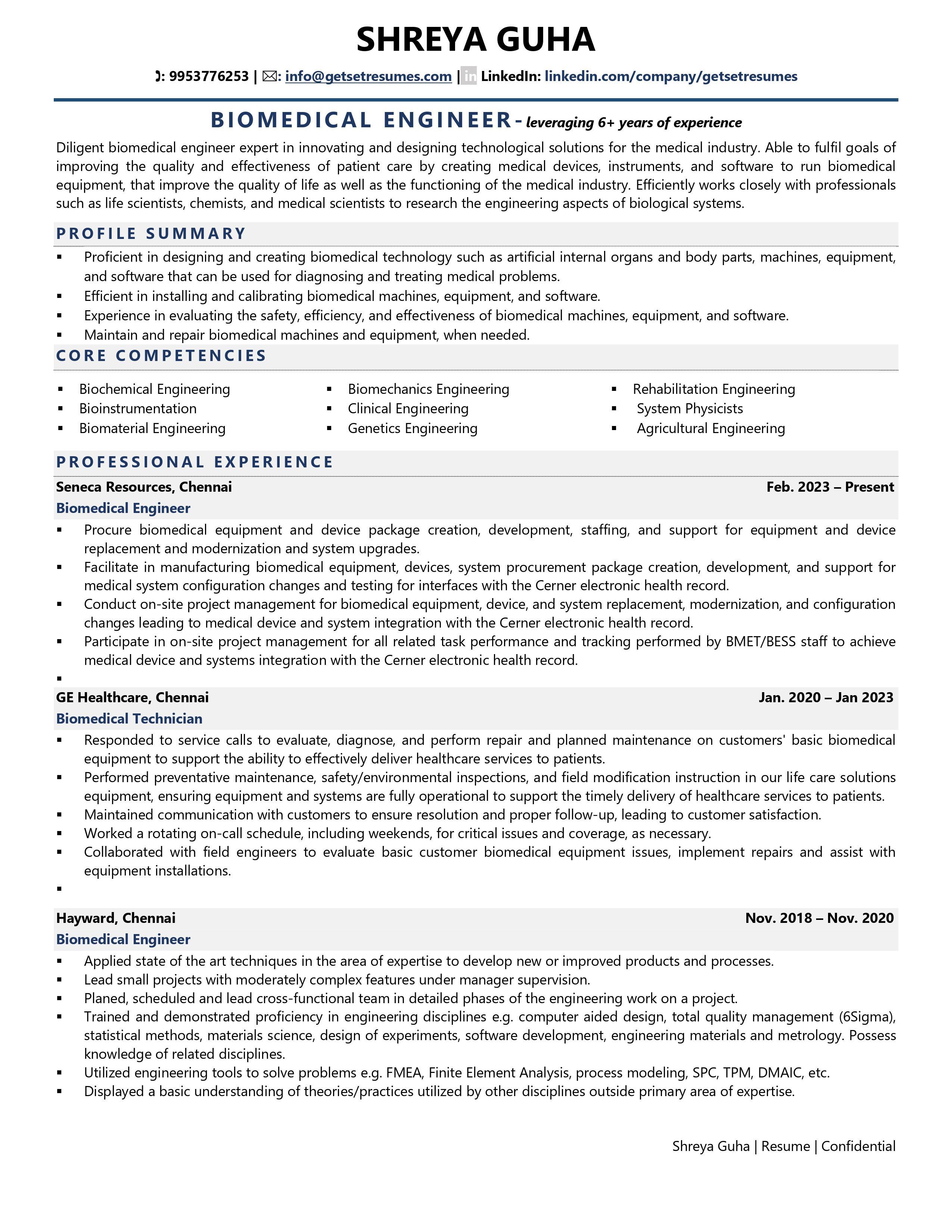 personal statement cv biomedical science