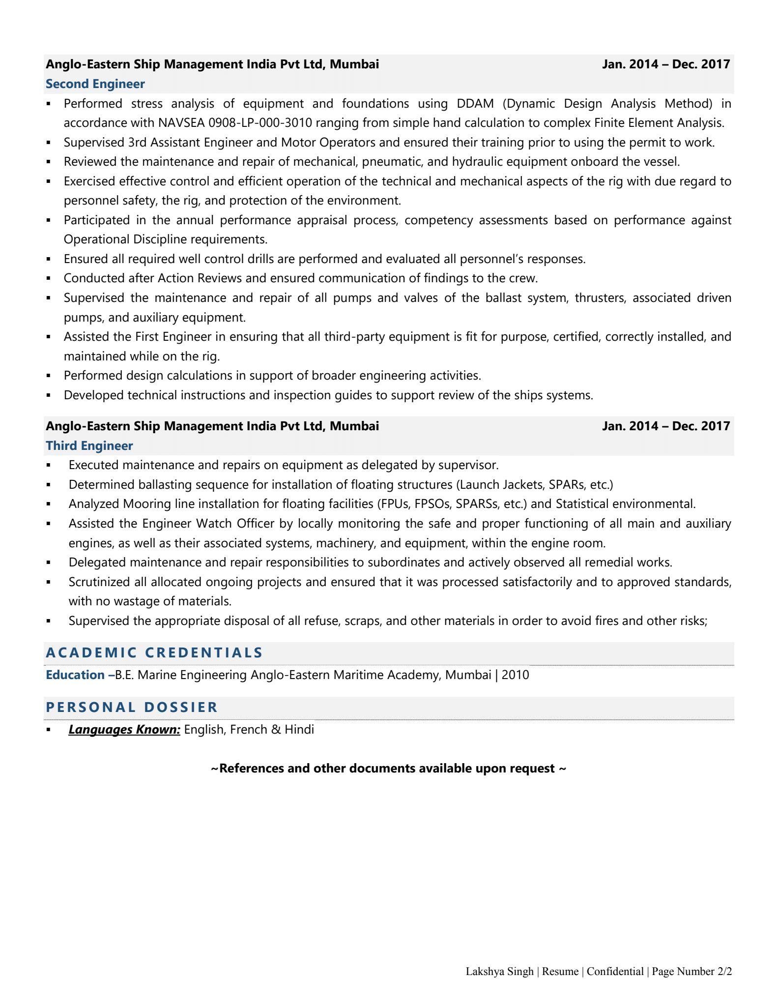 Shipyard Resume Sample Vrogue co
