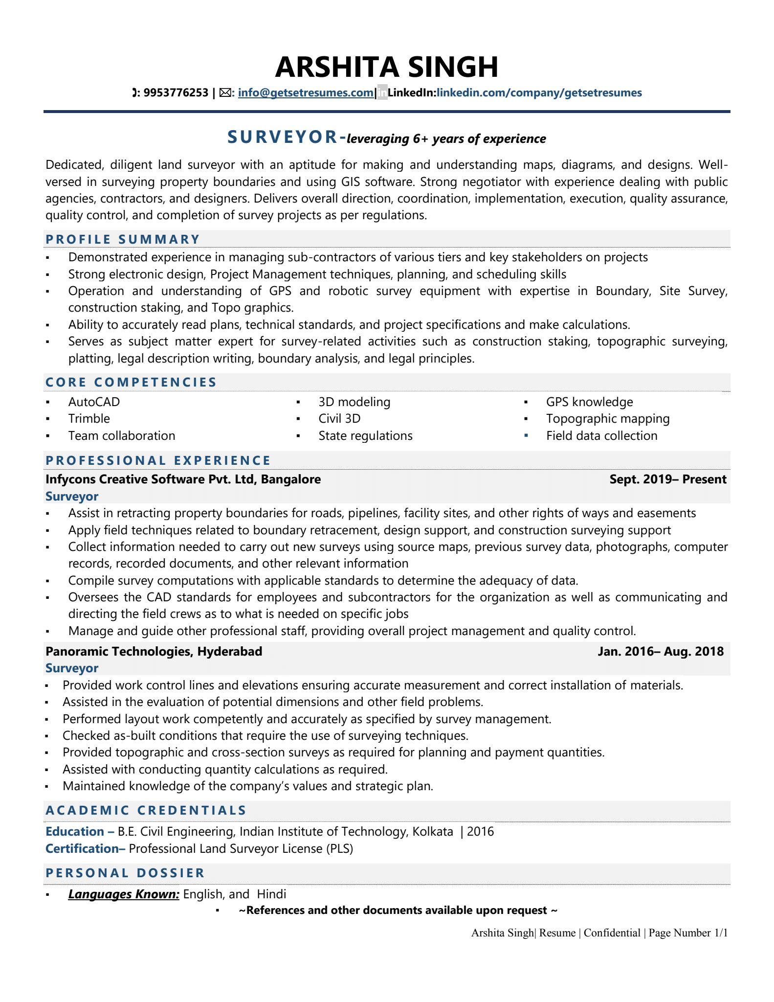 Example Of A Property Survey