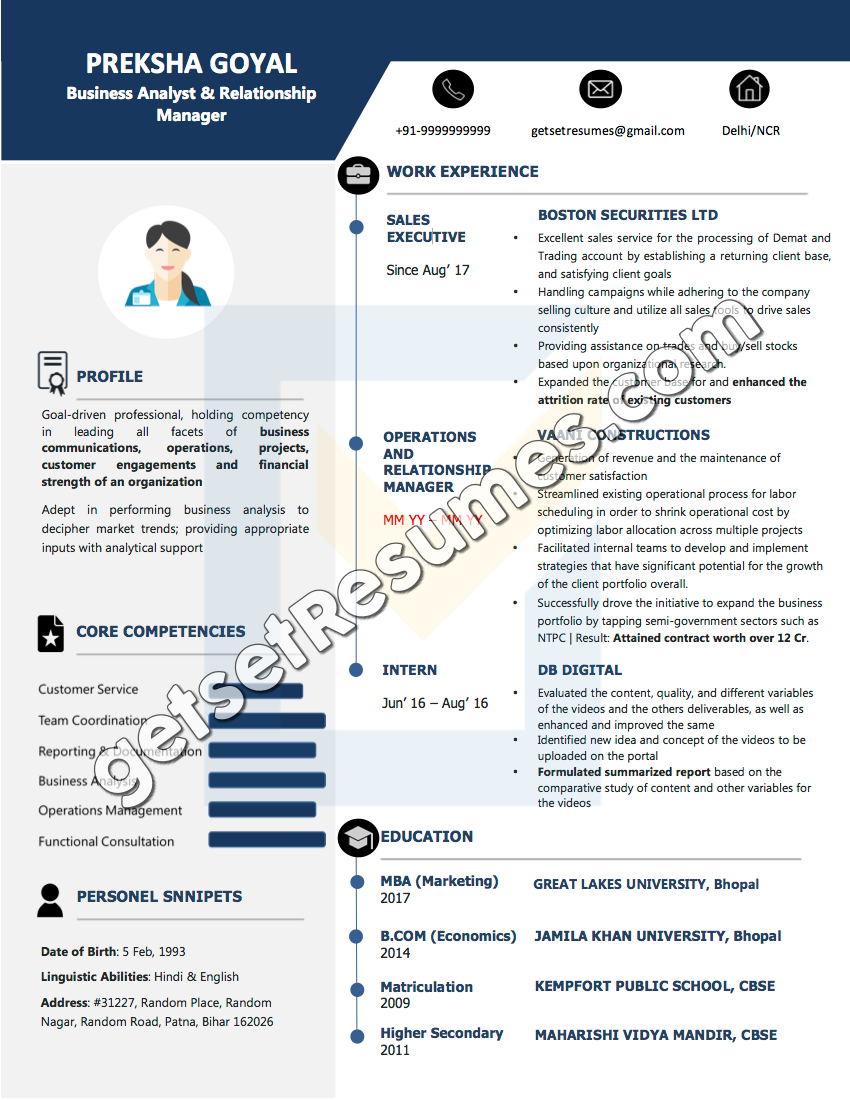 Modern Infographic for a Mid Career professional